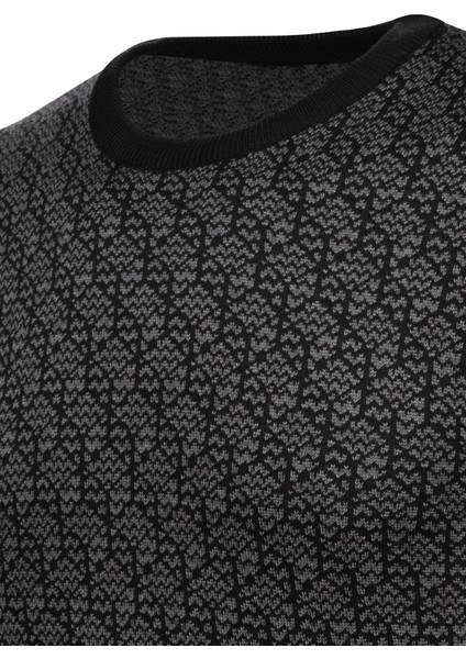 Erkek Kaba Örgü Sıfır Yaka Triko Kazak Desenli Kol ve Bel Lastikli Çelik Örgü Regular Kalıp - 5023C modelleri