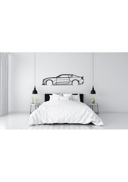 Chevrolet Camaro Duvar Silüeti Süsü Tablo 2d 50CM