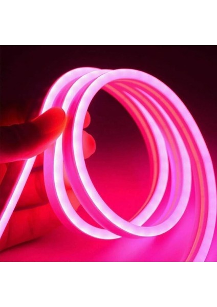 Neon LED 12 Volt Pembe Işık Dış Mekan 3 Metre