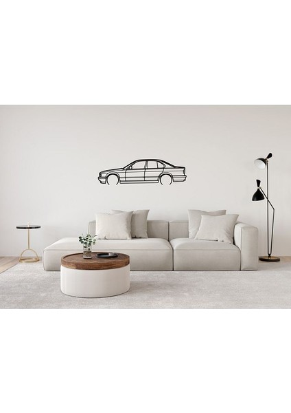 Bmw M5 E34 Duvar Silüeti Süsü Tablo 2d 50CM 2d 50CM