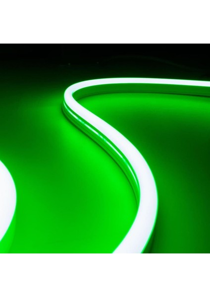 En Parlak Neon LED 12 Volt Yeşil Işık Dış Mekan 10 Metre