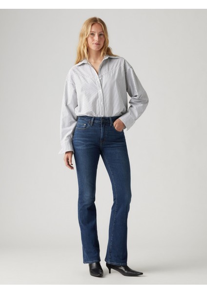 725 Hıgh Rıse Bootcut Blue Wave Dark Kadın Jean Pantolon