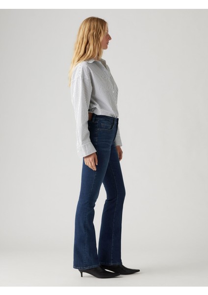 725 Hıgh Rıse Bootcut Blue Wave Dark Kadın Jean Pantolon