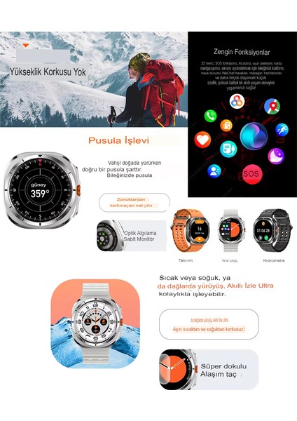 Şıklığı ve Fonksiyonu Bir Arada Sunan Akıllı Saat 10 Gün Batarya Ömrü Amoled Ekran
