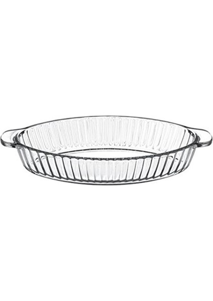 59724 Borcam Oval Meze Güveç Sunum Fırın Kabı Tepsisi 26CM