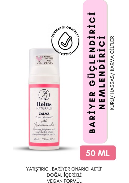 Calma Cream Moisture+ Niasinamidli Cilt Bariyeri Güçlendirici Nemlendirici