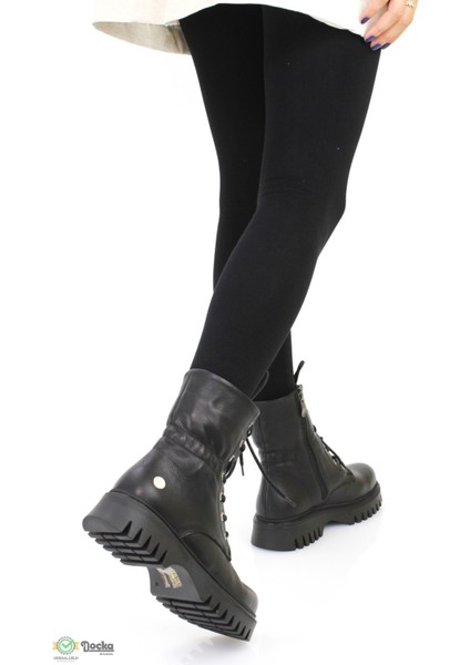 Kadın Hakiki Deri Ortopedik Kalın Taban Postal Bot M25/KB1815 fırsatları