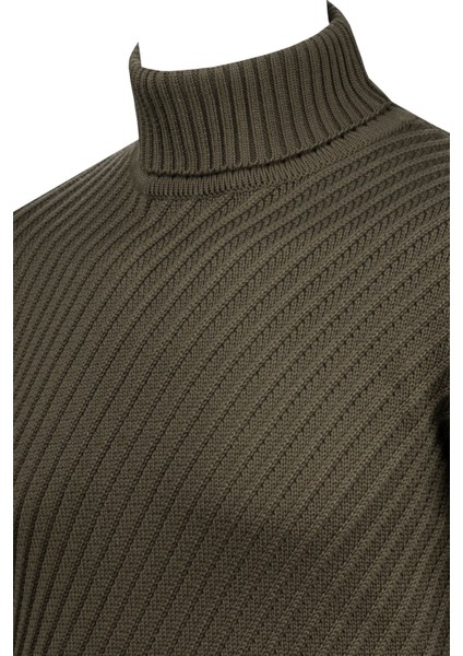 Erkek Tam Balıkçı Triko Kazak Desenli Kol ve Bel Lastikli Çelik Örgü Regular Kalıp - 5024E modelleri