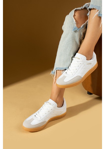 Dikiş Detaylı Rahat Taban Bağcıklı Kadın Sneakers 001-1007-24z fiyatları