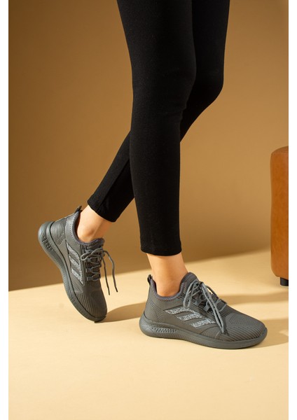 Bağcıklı Triko Rahat Taban Kadın Sneakers 001-0022-24Z fiyatları