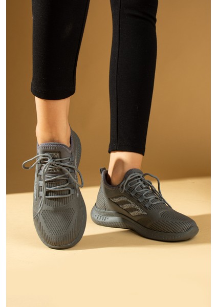Bağcıklı Triko Rahat Taban Kadın Sneakers 001-0022-24Z modelleri