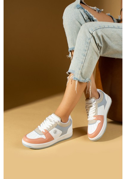 Bağcıklı Kaymaz Kırılmaz Taban Konforlu Kadın Sneakers 001-2100-MPUDRA fiyatları