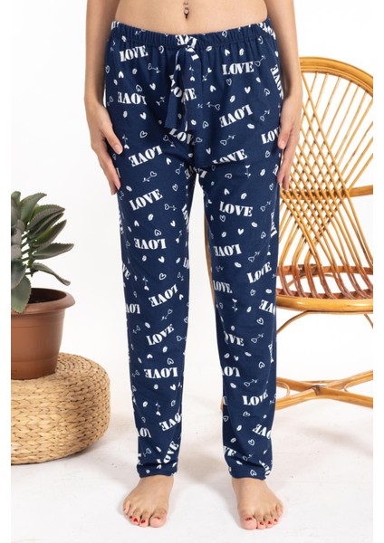 Kadın Love Desenli Süettek Alt Lacivert fiyatları