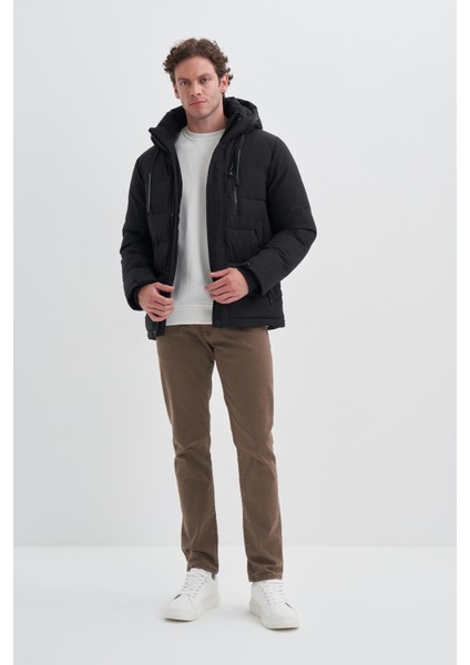 Caz 1060 Kapşonlu Cep Detaylı Kalın Erkek Kaban fırsatları