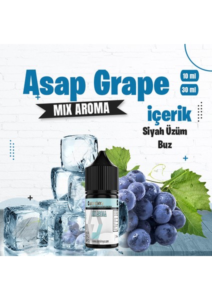 Asap Grape Nasty Juice Mix Aroma Siyah Üzüm Buz Gıda Aroması 10 ml