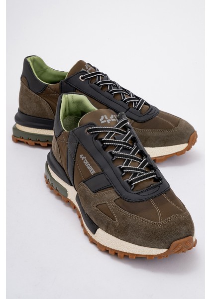 Erkek Kalın Taban Bağcıklı Comfort Sneaker Gerçek Deri Mc 20354 Haki fiyatları