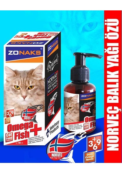 Norveç Kedi Balık Yağı Omega Fish 100 ml fiyatları