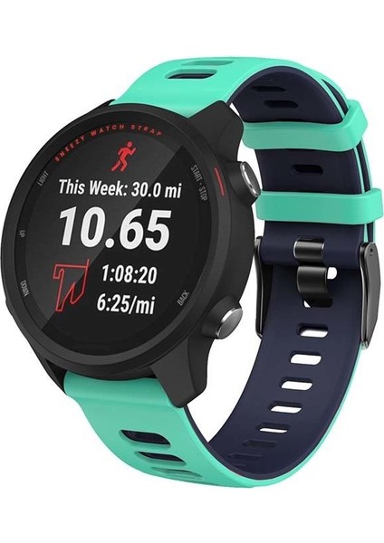 Huawei Watch Gt5 46MM Uyumlu Stride Renkli Tokalı Soft Silikon Kordon