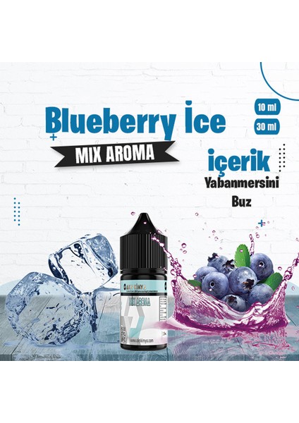 Bluberry Ice Mix Aroma Yabanmersini Buz Gıda Aroması 10 ml