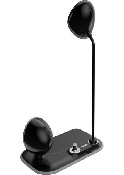 15W Wireless Kablosuz Şarj Standı, 3in1 Ayarlanabilir Masa Lambalı, Bluetooth Hoparlör Tasarımlı