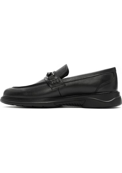Erkek Siyah Deri Casual Loafer 24WFD602418 fiyatları