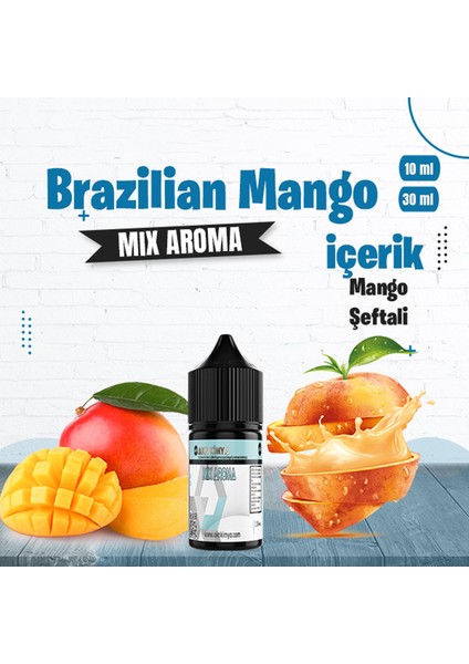 Brazilian Mango Mix Aroma Mango Şeftali Gıda Aroması 10 ml