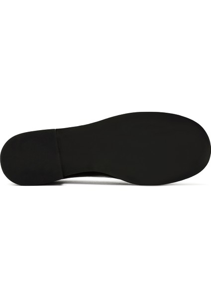 Kadın Siyah Klasik Deri Loafer 24WFD141122