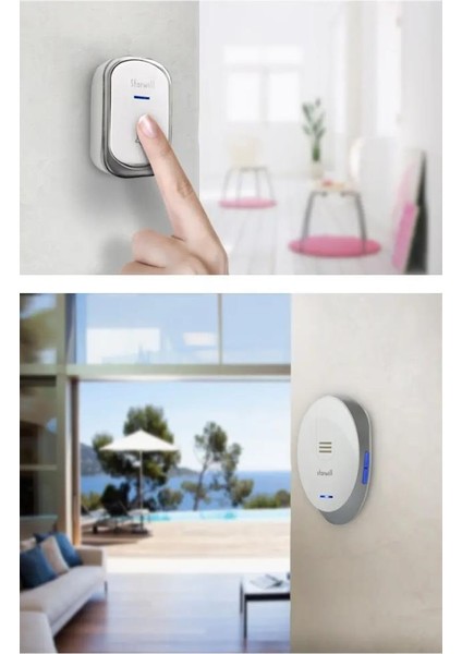 Starwill Priz Beslemeli 32POL. Melodi Kablosuz Zil Kapı Zili 220V, 433MHZ Kablosuz Kapı Zili modelleri