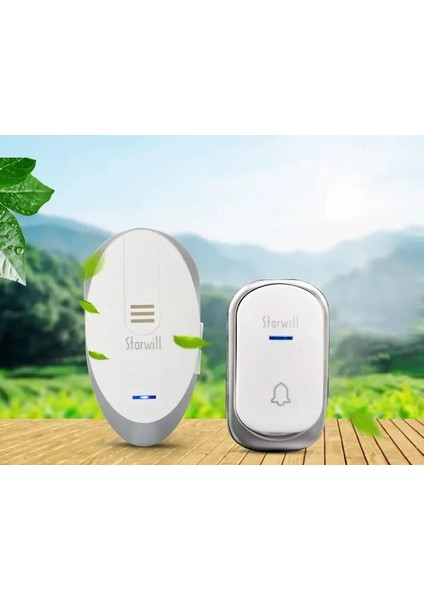 Starwill Priz Beslemeli 32POL. Melodi Kablosuz Zil Kapı Zili 220V, 433MHZ Kablosuz Kapı Zili fırsatları