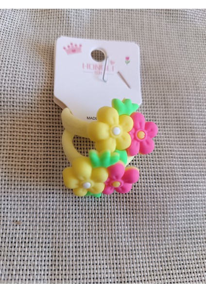 Silikon Çiçek Figürlü Çiftli Çocuk Lastik Toka modelleri