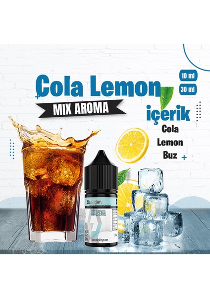 Cola Lemon Mix Aroma Cola Lemon Buz Gıda Aroması 10 ml