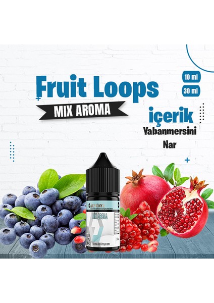 Fruit Loops Mix Aroma Yabanmersini Nar Gıda Aroması 10 ml