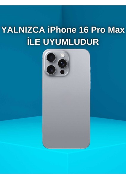 iPhone 16 Pro Max Uyumlu Darbelere Karşı Korumalı Magsafe Özellikli Gri Detaylı Sararmaz Şeffaf Kılıf