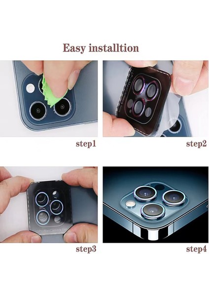 Apple iPhone 16 Pro ve 16 Pro Max Uyumlu Premium Renk Uyumlu Titanyum Kasa Safir Lens Kamera Koruyucu modelleri