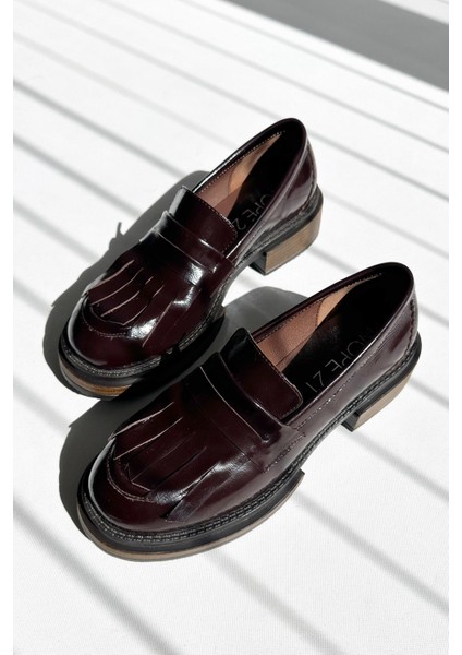 Eros Koyu Kahverengi Hakiki Deri Loafer fırsatları