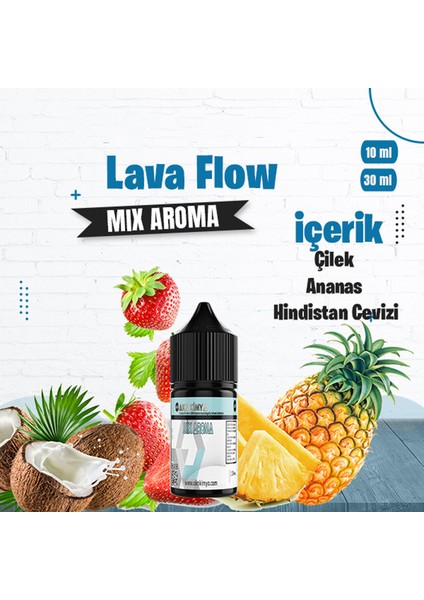 Lava Flow Naked Mix Aroma Çilek Ananas Hindistan Cevizi Gıda Aroması 10 ml