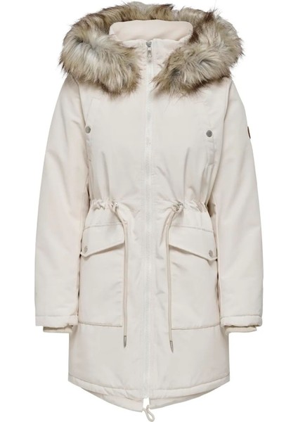Kadın Kürklü Kapüşonlu Parka Mont - 15322159
