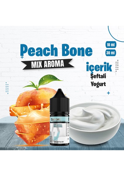 Peach Bone Mix Aroma Yabanmersini Şeftali Yogurt Gıda Aroması 10 ml