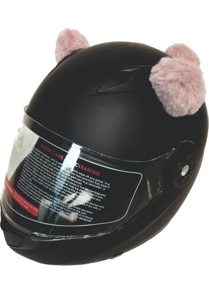 Peluş Kask Kulağı (Jk-P1) Panda Kulak - Pembe