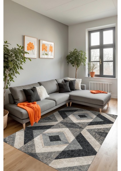 Vameysa Modern Şönil Doğal Pamuk Tabanlı Salon Halısı Kaymaz Yıkanabilir fiyatları