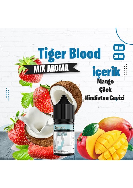 Tiger Blood Mix Aroma Mango Çilek Hindistan Cevizi Gıda Aroması 10 ml