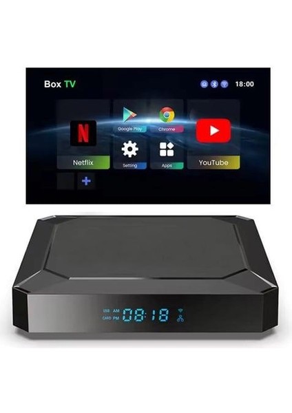 Primex Px-Sb3 Shoami 4K Android Box, 4gb Ram 64GB Hafıza Smart Tv Çevirici, Android Tv Box, (4k, HDR10+ Hevc, 2xusb, RJ45, Optik Ses, Msc, 2.5 + 5g Wifi)