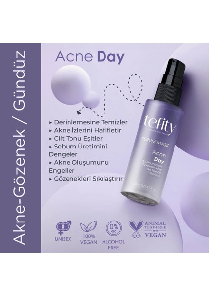 Acne Day Serum Mask Akne ve Gözeneklere Karşı Etkili Gündüz Kullanımı için Geliştirilmiş Serum Maske