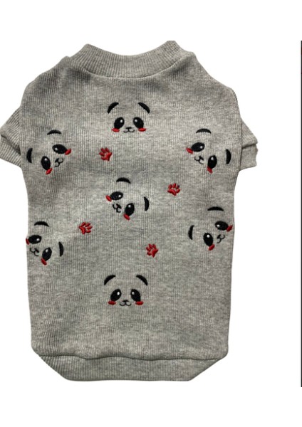 Panda Küçük Irk Köpek Sweatshirtü Gri