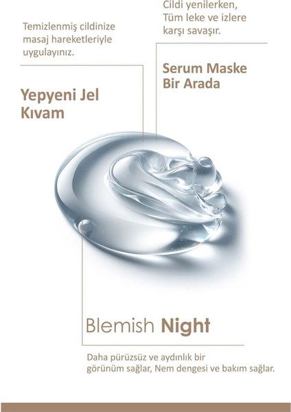 Blemish Night Serum Mask : Leke Önleyici Serum Maske / Gece