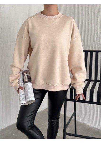 Oversize Basic 3 Iplik Sweatshirt