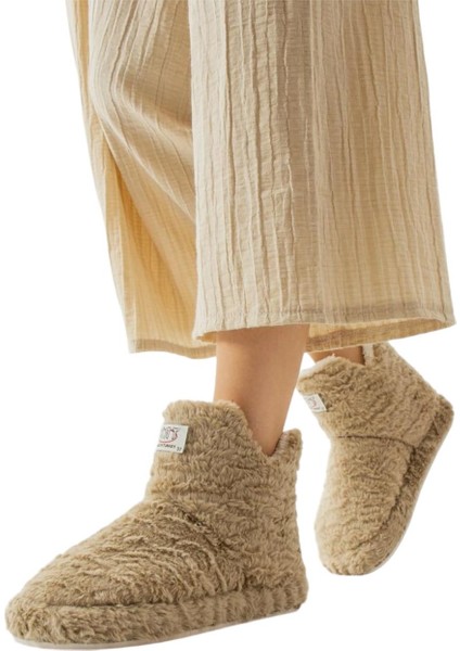 Kadın Panduf Kaydırmaz Taban Ev Botu Kalın Hafif Taban Bej fiyatları