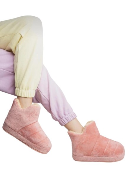 Kadın Panduf Ev Ayakkabısı Ev Botu Kalın Hafif Taban Pudra modelleri