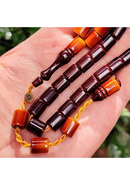 9X10 mm Kesme Nael Kaplan Imzalı Sürmeli Sıkma Kehribar Tesbih fiyatları