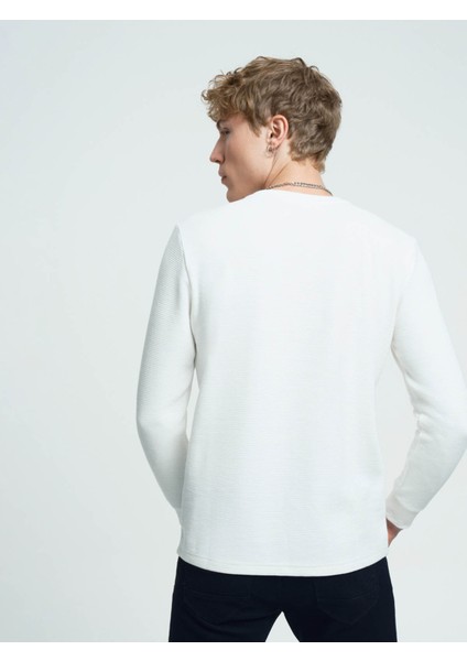 Erkek Sweatshirt Beyaz LF2034194 fırsatları